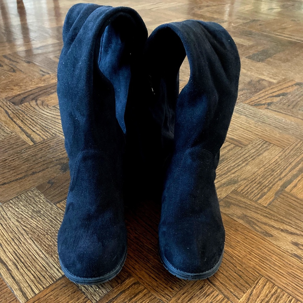 Black suede-like thigh-high boots - Bamboo Brand - Size 8